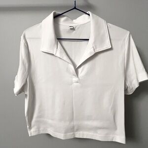 Uniqlo Women's White Polo shirt